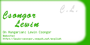 csongor lewin business card